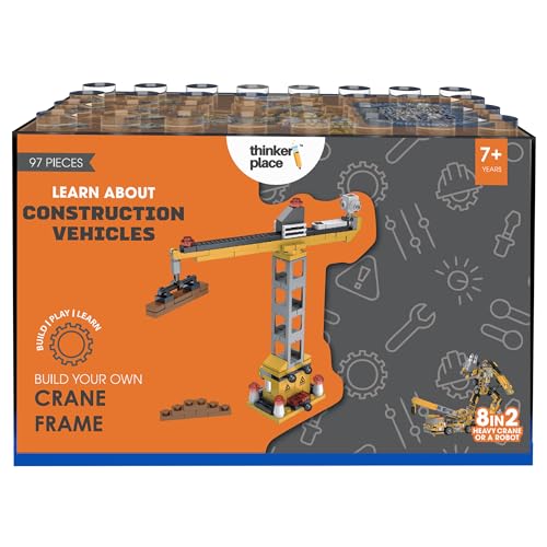 Image of STEM Construction Vehicle Building Blocks Set (97 Pcs) | DIY Crane Frame Toy for Kids 7+ Years (Boys & Girls) | Educational Engineering Toy | Creativity & Problem Solving