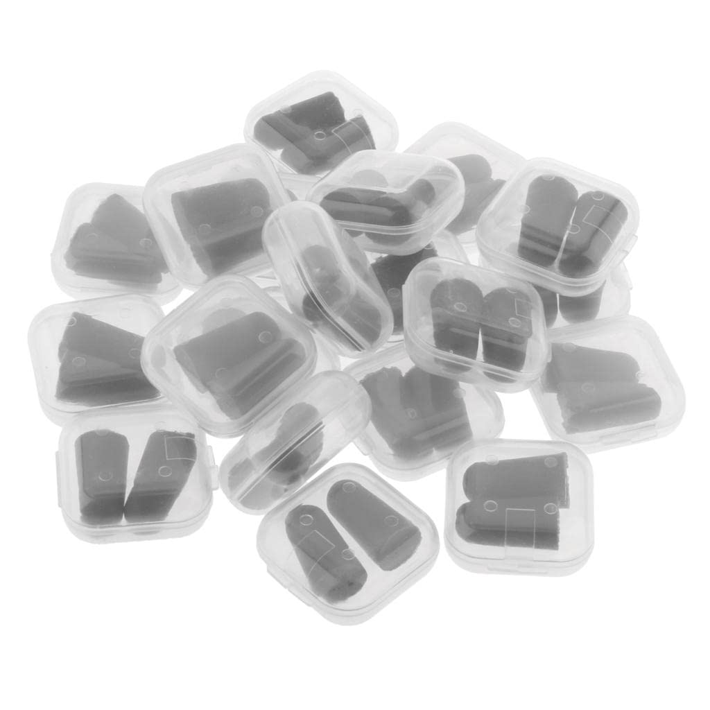 MYADDICTION Ear Plugs 20 Pairs Super Soft Foam Ear Plugs for Sleeping Snoring Black-image-4