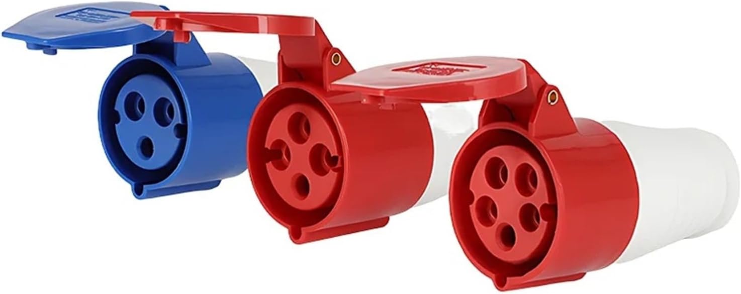 5/10 PCS Industrial Plug 3P/4P/5P Electrical Connector 16A/32A/63A/125A IP44/IP67 Wall Mounted Socket Panle Mounted Socket(16A Connector,5 PCS-3P)