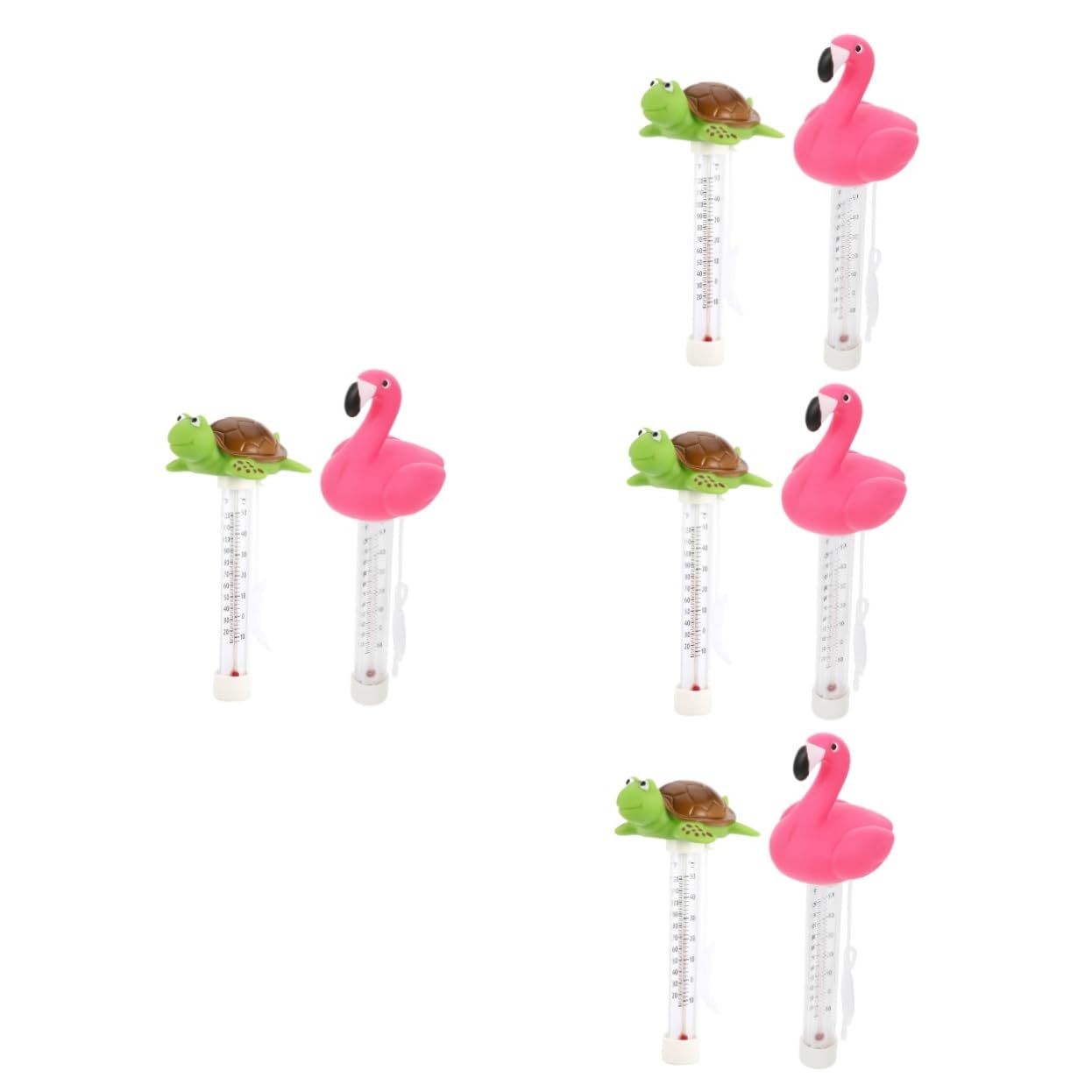 TOYANDONA 4 Sätze Flamingo Wasserthermometer Spa Thermometer Für Poolthermometer Schwimmend Leicht Ablesbar Großes Schwimmbadthermometer Badethermometer Wanne 2 Stück * 4