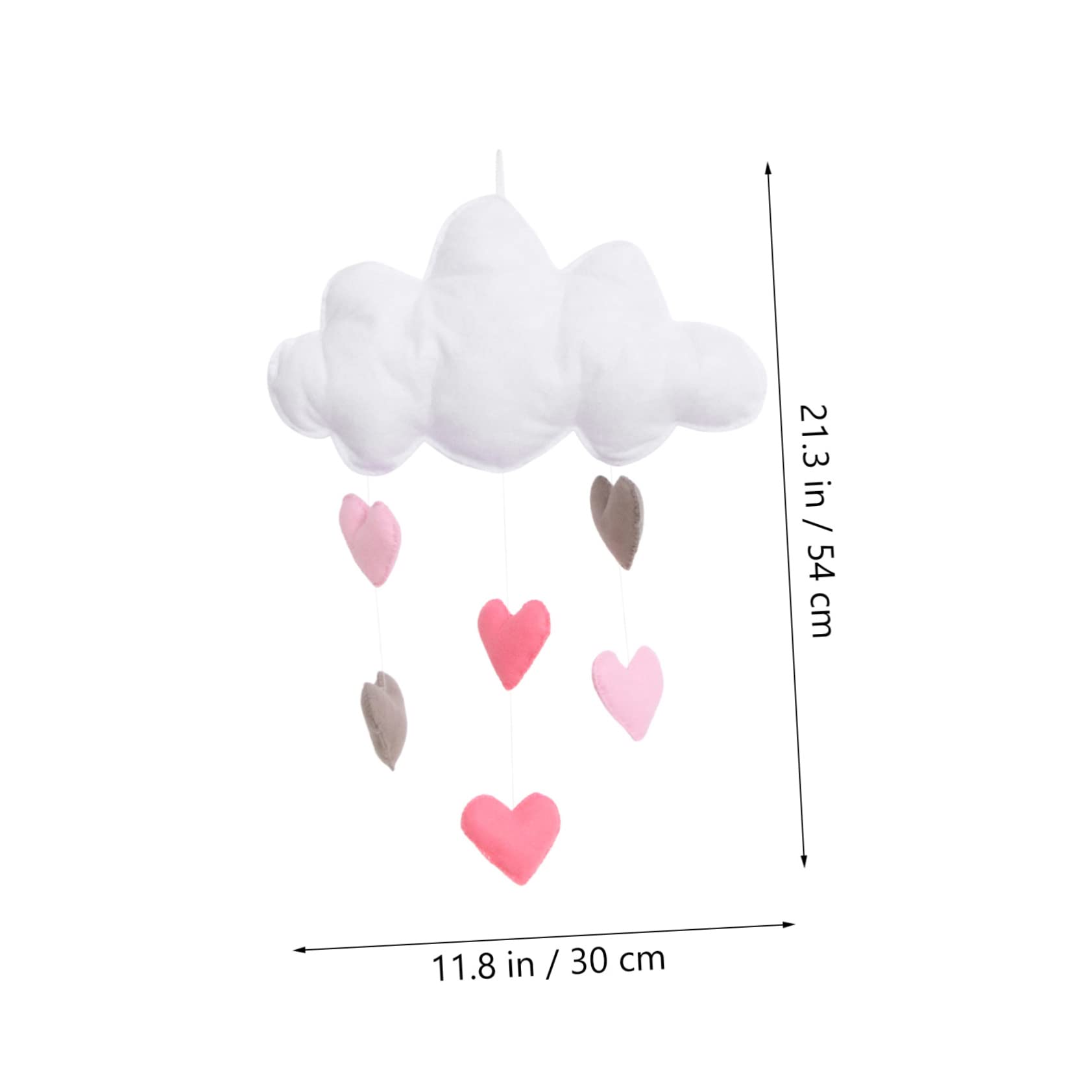 Toyvian Decoración Colgante Nube Gotas Lluvia Adornos Infantiles Habitación Diseño Nube Corazón