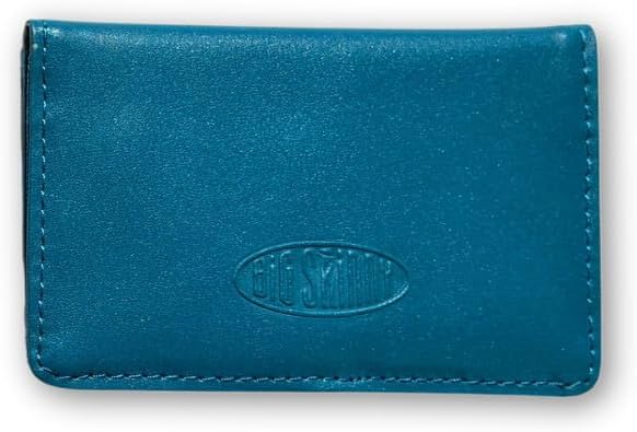 Big Skinny RFID Blocking Leather Phone Card Case with Magnetic Clasp (Ocean Blue) image 3