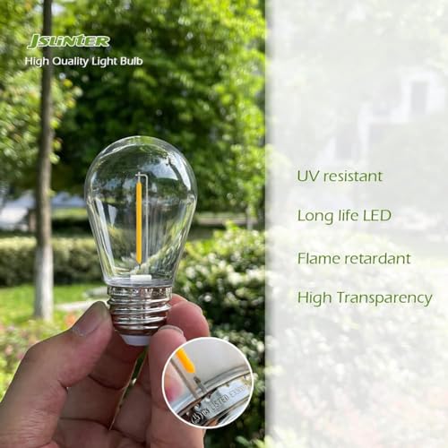 Jslinter JC-1WL-1808 24-Pack Led 1W String Light Bulbs, S14 Plastic Shatterproof Edison Vintage Style Replacement 1 Watt Outdoor 2200K thumb #1