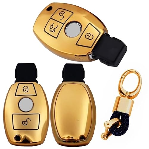 スマートキーケース A TPU ソフト キーカバー キーホルダー CLA GLA GLC Aクラス Bクラス Cクラス Vクラス Eクラス Gクラス Sクラス アクセサリー(3ボタン -)