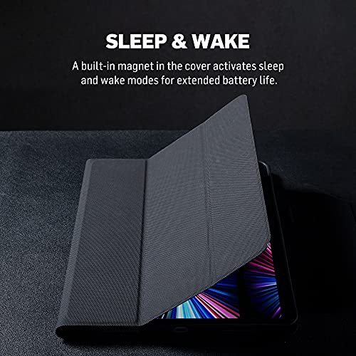 Adonit Trifold Case Compatible With Ipad Pro 11 Inch 2021 (3Rd Generation), Lightweight Ultra Thin Stand Case, Auto Sleep And Wake,Pencil 2 Wireless Charging, Stylus Pens Holder #TOP5