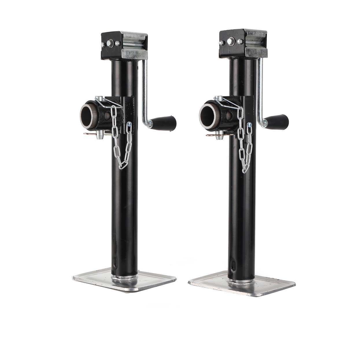 LALABU Anhängerstützen-Set, 2 Stück, bis 800 kg, 53–90 cm verstellbar