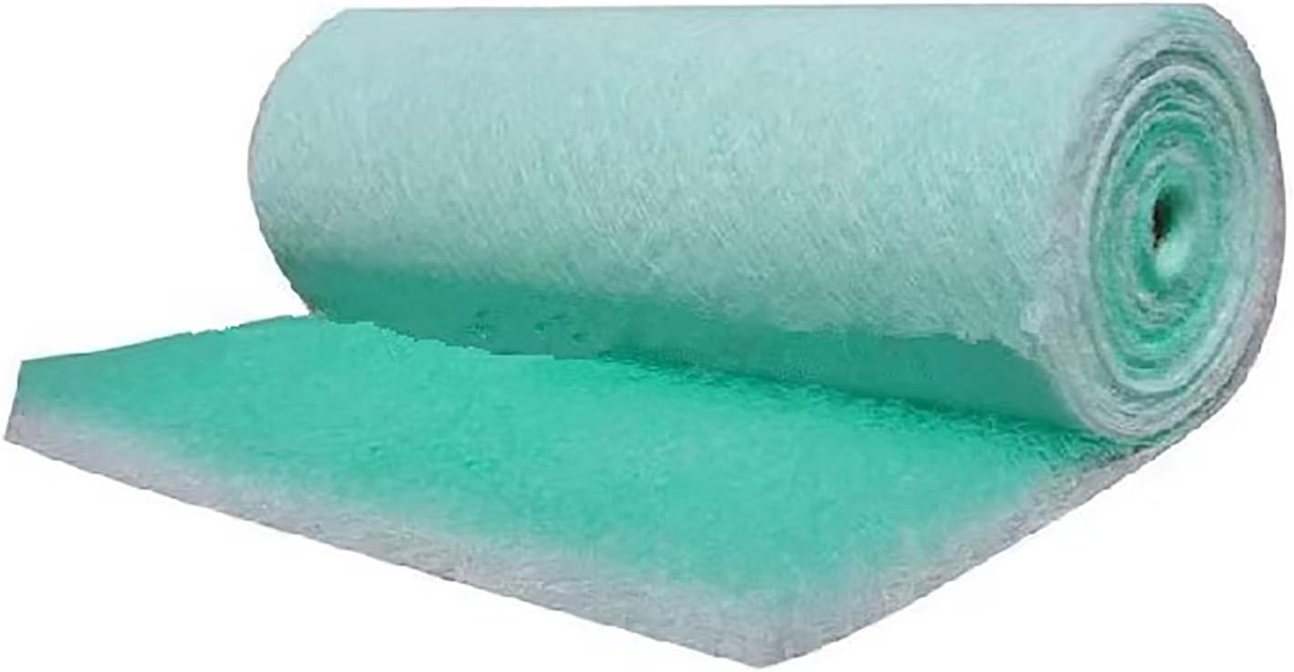 Paint Spray Booth Exhaust Filter Roll, Fiberglass Paint Filter, 8cm Thickness, Wide Range of Use, Suitable for Automobile Spray Booth Air Filtration System(Size:(2.46x65.62ft) 0.75x20m)