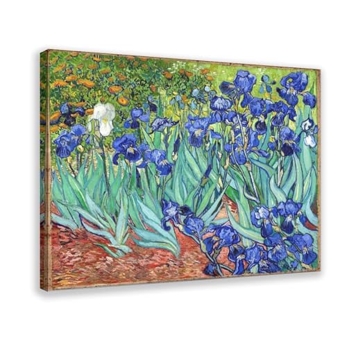 Impression sur toile Iris de Van Gogh WCYB : reproduction haut de gamme en 61 x 91,4 cm