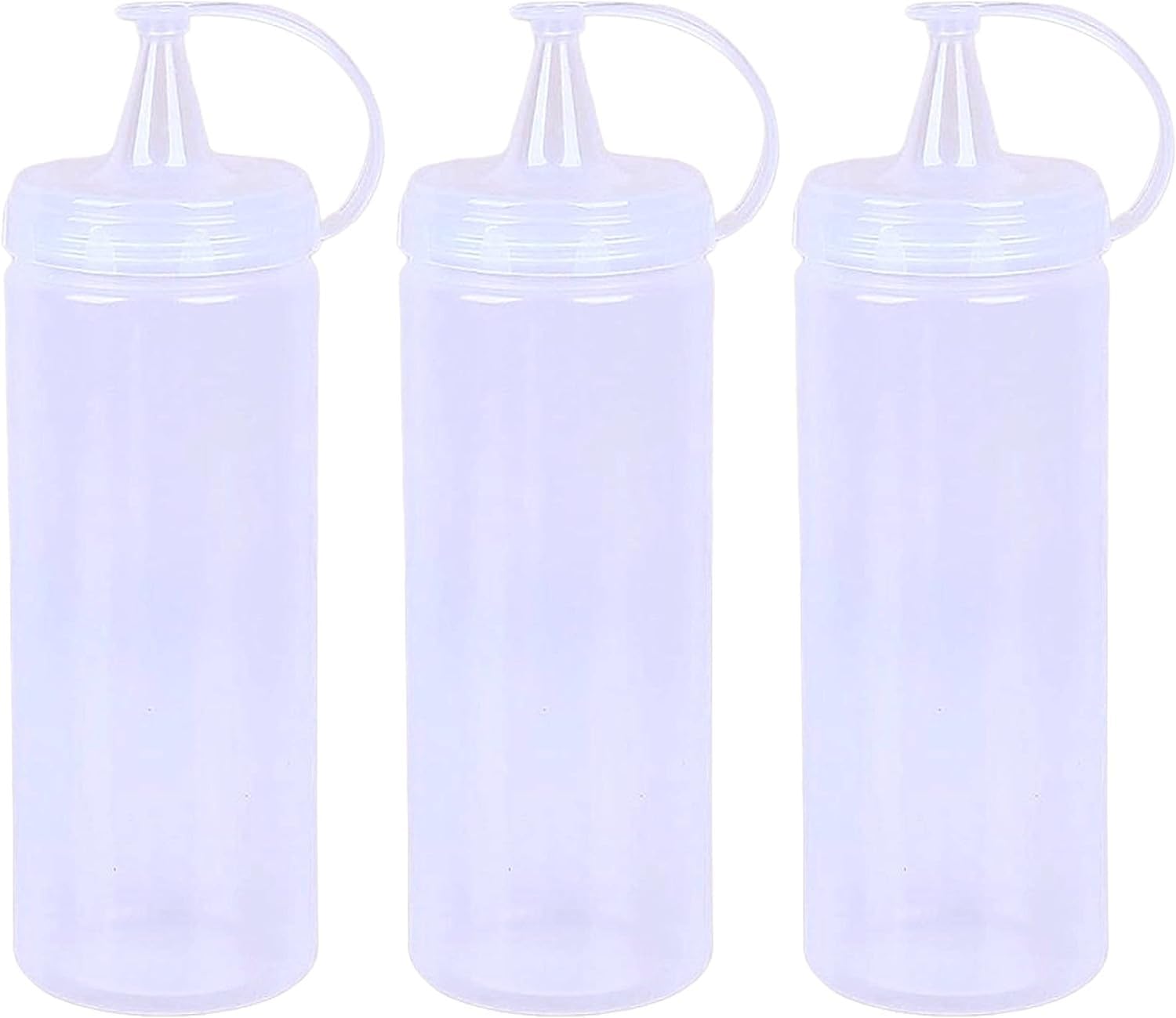 Gvolatee Squeeze fles, 5 stuks, 250 ml, plastic knijpfles met doppen