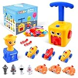 BAKAM Toddler Toys 3-4 for Boys Girls, Balloon Launcher & Powered Car Set, Fun Toddlers STEM Toy Balloon Pump Cars Racer Kit for Kids 3-5 (Monster)
