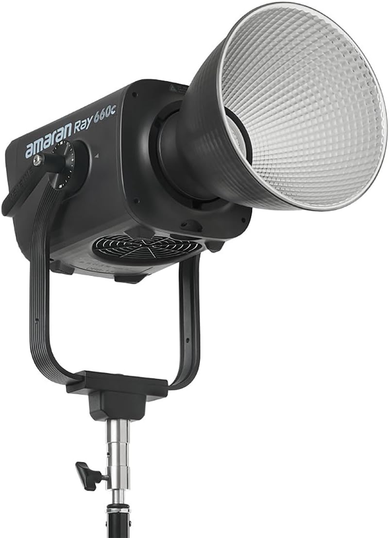 Amaran Ray 660W Full-Color COB Video Light with Integrated AC Power High Output RGBWW LED Lighting for Film, Photography, and Content Creation - Adjustable Color Temperature