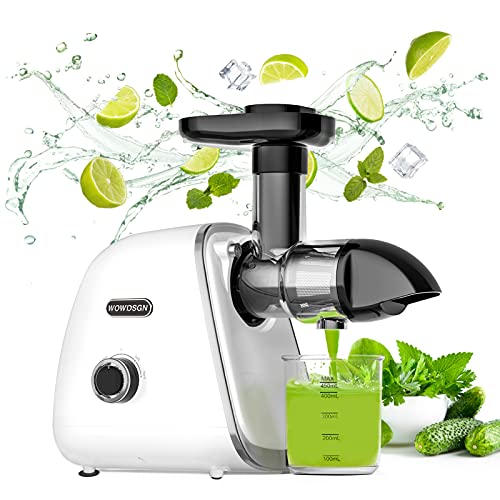 Licuadora Prensado en Frio, WOWDSGN Licuadora para Verduras y Frutas con 2 Velocidades, 150W,...
