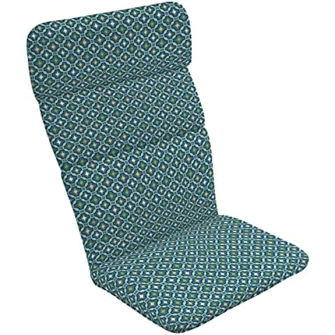 Arden Selections Outdoor Adirondack or Rocking Chair Cushion, 20 x 17, Rain-Proof, Fade Resistant 17 x 20, Alana Tile Cover