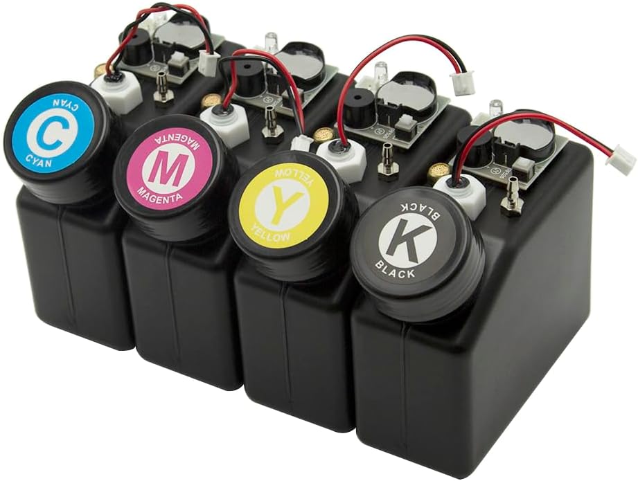 250ml Ink Tank Ink Cartridge Ink Bottle Continuous Supply Ink System with Stirring Motor Alarm Float Sensor