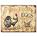 Barnyard Designs Farm Fresh Eggs Retro Vintage Tin Bar Sign Country Home Decor 13