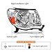 DWVO Headlight Assembly Compatible with 2005 2006 2007 2008 2009 2010 2011 Tacoma Pickup Truck OE Style Replacement Chrome Housing with Amber Reflector