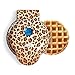 Dash DMW100LP Machine for Individual, Paninis, Hash Browns, & other Mini waffle maker, 4 inch, Orange Leopard