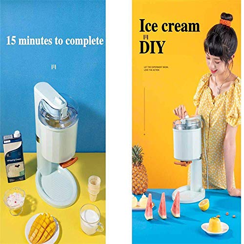 AYDQC Gefrorene Frucht-Dessert-Maschine, Hausautomatische Eismaschine + 1L-Eiscreme-Maschinenküche, Eisrollemacher… – Bild 4