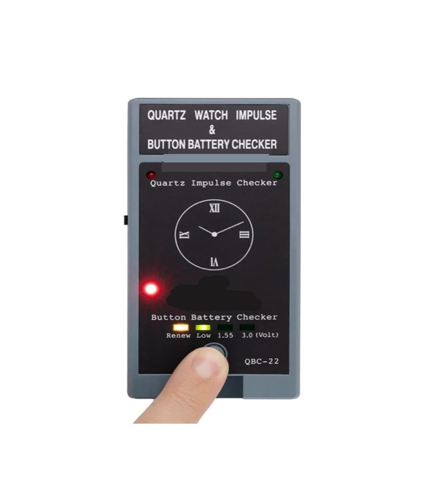 Riparazione orologi, QBC-22 Tester Di Impulsi Per Orologio Al Quarzo 2 In 1 E Ispettore Batteria A Bottone - Strumento Riparazione Portatile Appassionati Fai Da Te