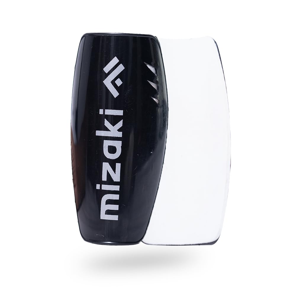 Mizaki Lightweight Plastic Shin Guards for Adults - for Football Games Matches, Training - Comfort, Durability, and Quality Material - Solid Color (Black)-image-6
