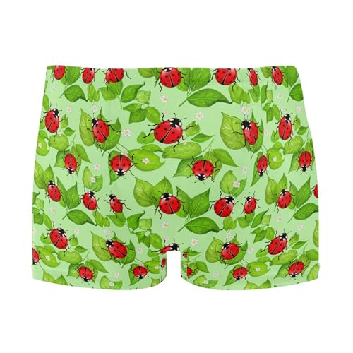 Ladybug Leaves Mens Swim Trunk Swimwear Bathing Suit Swim Brief Square Leg Board Short S B0404608