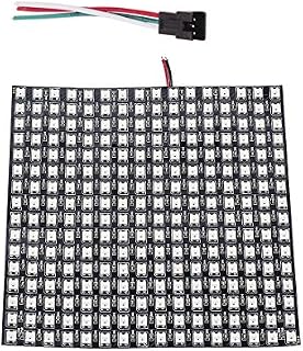 BTF-LIGHTING WS2812B ECO RGB Alloy Wires 5050SMD Individual Addressable 16X16 256 Pixels LED Matrix Flexible FPCB Full Color Works with K-1000C, SP107E,etc Controllers Image Video Text Display DC5V