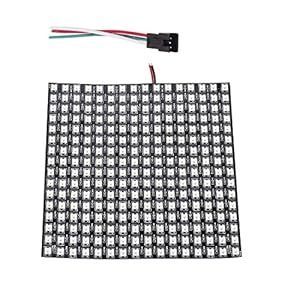 BTF-LIGHTING WS2812B ECO RGB Alloy Wires 5050SMD Individual Addressable 16X16 256 Pixels LED Matrix Flexible FPCB Full Color Works with WLED,SP802E,etc Controllers Image Video Text Display DC5V
