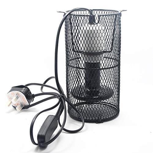 EARLYBIRD SAVINGS Reptile Ceramic Heat Lamp Holder with Anti-hot Bracket, Pet Heater Bracket for E27 Bulb(Pet Heater Bulb is not included)