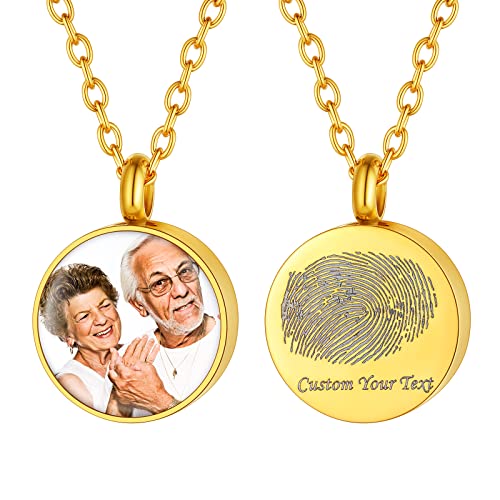 FindChic Personalized Urn Necklaces for Ashes Vertical Bar/Moon Cat/Sand Clock/Dog Claw Pendant Stainless Steel/18K Gold Plated/Black Waterproof Keepsake Cremation Jewelry with Funnel, with