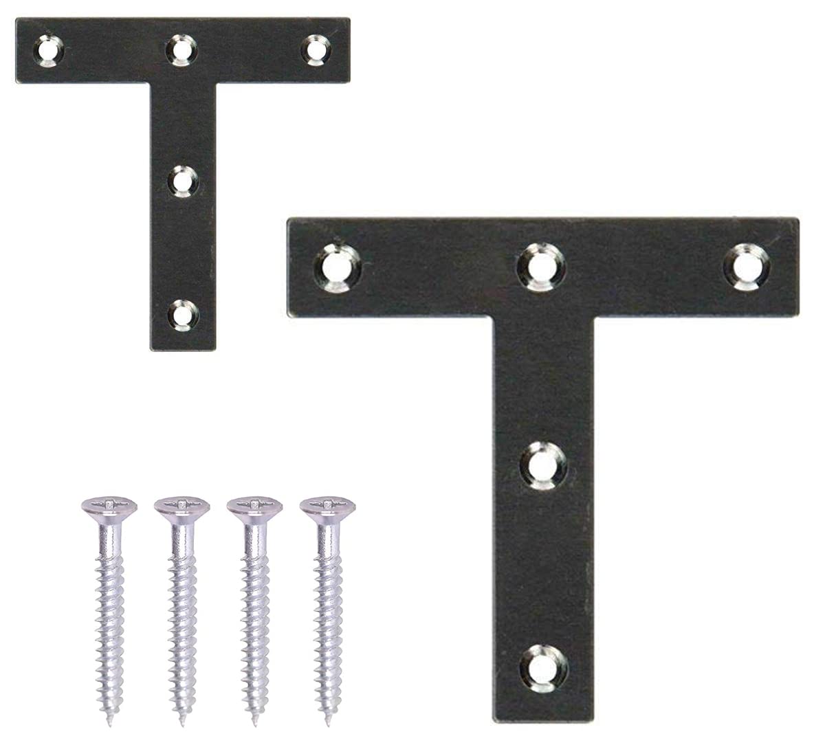 DIY Crafts Angle Plate Corner Brace Flat T Shape Repair Bracket (Pack Of 4 Pcs, T Shape Repair Bracket)-image-1