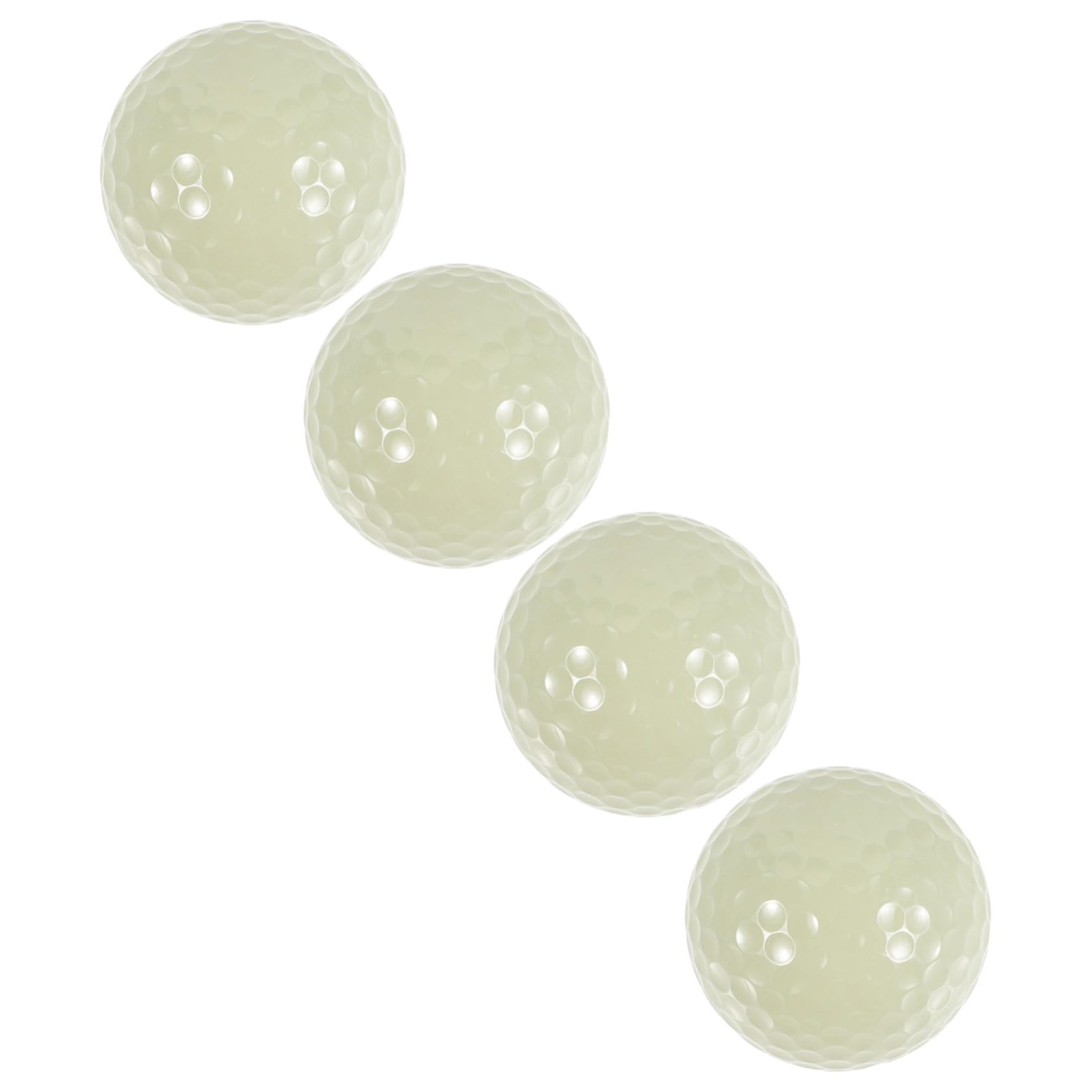 balacoo Glowing Golf Balls 4pcs Night Training Balls Glow-in-The-Dark Fluorescent Soft Rubber Reusable for Golfing Supplies
