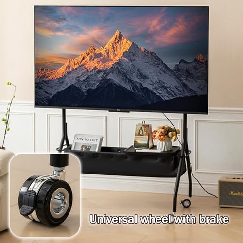 Soporte móvil para TV, con ruedas bloqueables, para pantallas 40-75" miniatura 7