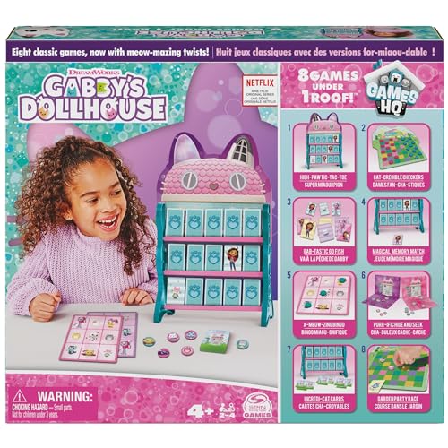 Games Gabby' Dollhouse Hq Dames Morpion Jeu De Mémoire Va À La Cartons De Loto Jeux De Société Jouet Pour Enfants Netflix Accessoires De Fête Pour Les Enfants À Partir De - vue 9