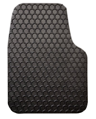 Intro-Tech JP-108-RT-B HexoMats Front Row 2 pc. Custom Fit Auto Floor Mats for Select Jeep Scrambler Pickup CJ-8 Models - Rubber-Like Compound, Black