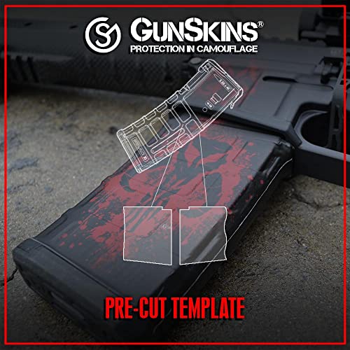 Gunskins Ar-15 Mag Skin - Premium Vinyl Mag Wrap With Precut Pieces - Easy To Install And Fits 30Rd Magazines - 100% Waterproof Non-Reflective Matte Finish - Made In Usa - Proveil Victory #TOP1