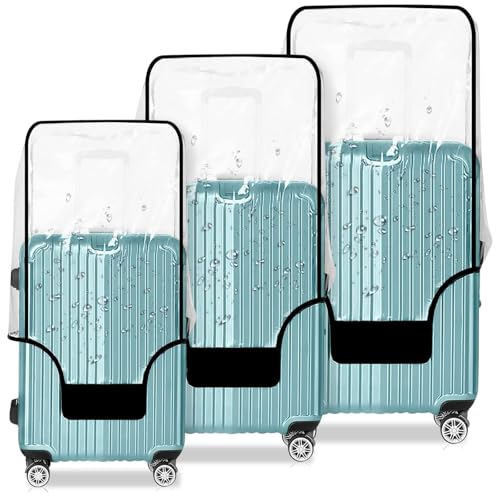 Thicken Clear PVC Luggage Cover Set (3 pcs) for 20, 24, 28 in