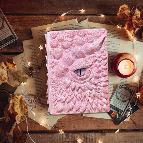 Cuaderno de ojos de dragón 3D vintage relieve para bocetos 3