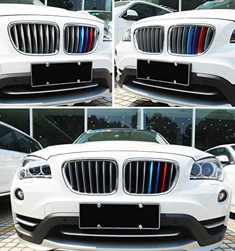 Ijdmtoy Exact Fit ///M-Color Grille Insert Trims Compatible With Bmw F25 X3 F26 X4 Center Kidney Grill (7 Beams) #TOP6