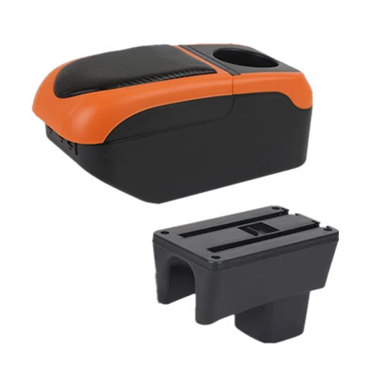 NMJLQW Storage Rack Car Interior Accessories Center Console Storage Box Multifunctional Armrest Storage Box For Swift 2005-2024(S1 black-orange)