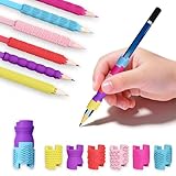 24 Pack Upgraded Creative Sensory Fidget Toys for Kids, Teens & Adults, Textured Silicone Pencil Grips for ADHD, Autism, Comfort & Anxiety & Stress Relief &Focus， Ideal for School Classroom Library.