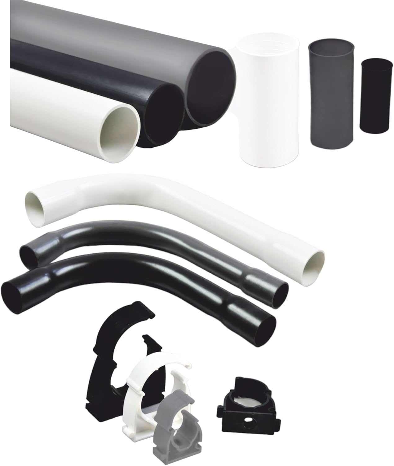 ELEKTROPLAST PVC Installationsrohr M18 15m Schwarz, Aufputz, UV Beständig