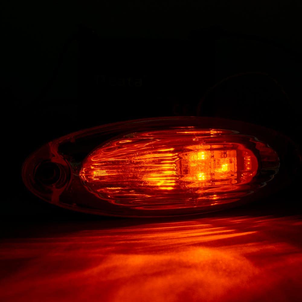 Pro LED 6519AC Freightliner Cascadia Clear Lens, 3 Amber LEDs Cab Marker Light Early Style 2 Pin Plug
