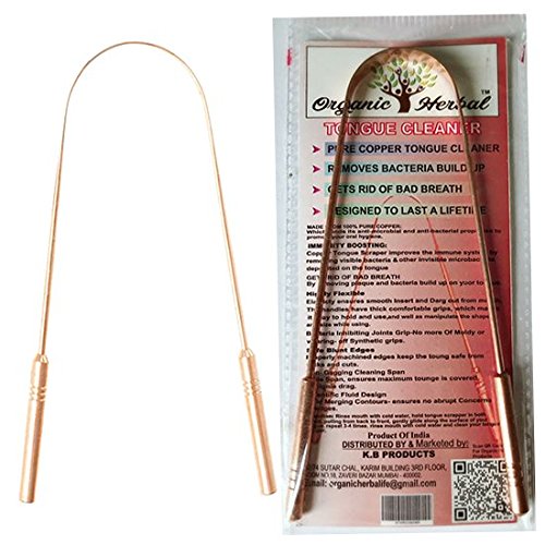 ORGANIC INDIA (TM) UNIT 3 Copper Tongue Cleaner Scraper