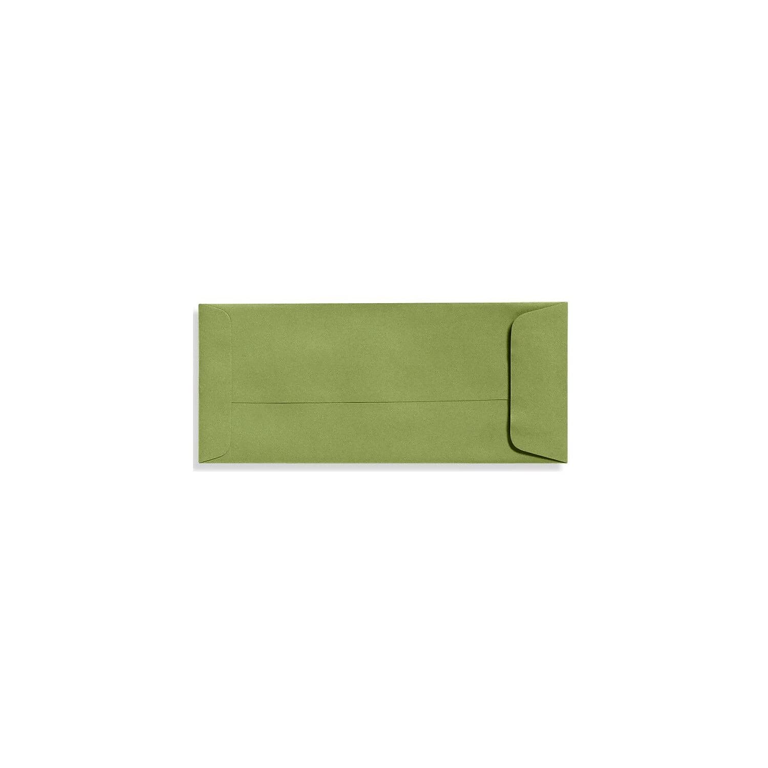 LUXPaper #10 Policy Business Envelopes | Peel & Press | 4 1/8" x 9 1/2" | Avocado Green | 70lb. Text | 50 Qty