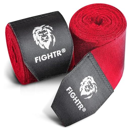 FIGHTR® Premium Boxbandagen max. Stabilität und Sicherheit | 4m halb elastische Boxing Gloves mit Daumenschleife für Boxen, MMA, Mauy Thai - Box Hand Bandage Sport (Rot)