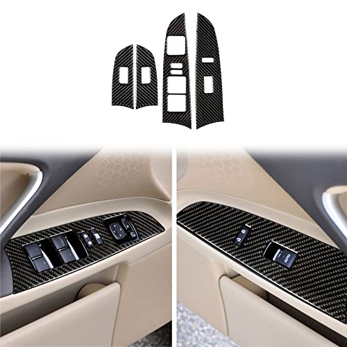 Cadre de contrôle de porte Lexus IS250 2006-2012 en fibre de carbone noir 4 pièces