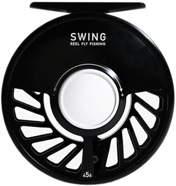 Swing Fly Fishing Reel - Full Cage/Frame - Large Arbor - Fully CNC Machined 6061-T6 with Satin Black Anodized Finish - Designed by Reel Fly Fishing