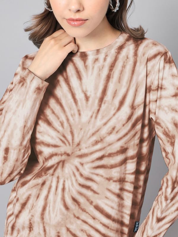 Image of THE DRY STATE Women's Multicolour tie dye Full Sleeves t-Shirt