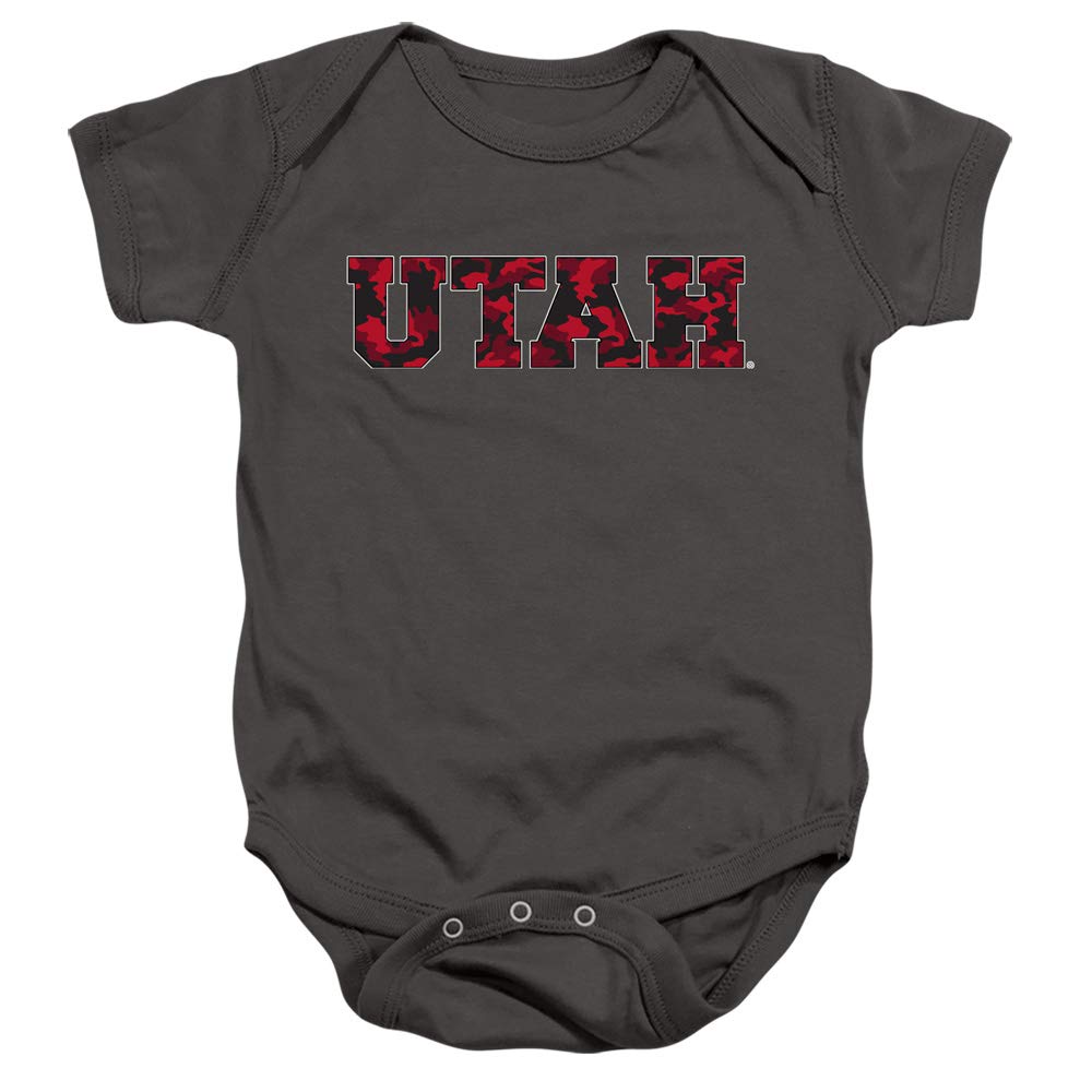 University of Utah Official Camo Unisex Infant Snap Suit for Baby,Charcoal, 12 Months