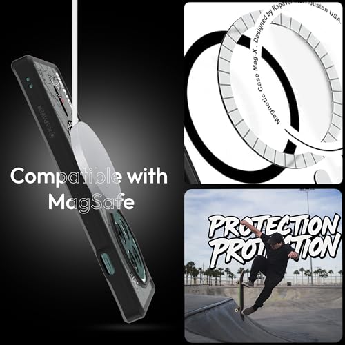 Image of KAPAVER Mag-X Back Cover Case Compatible with OnePlus 12 5G (PC+TPU) (GPS Bengaluru), Grey